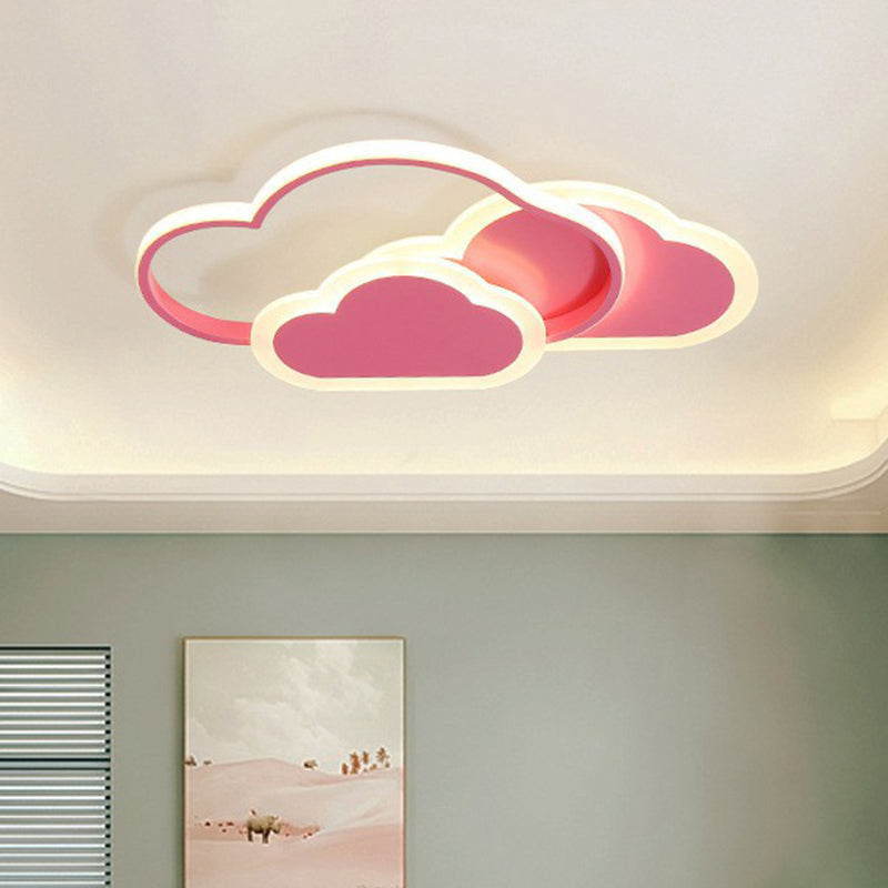 Plafonnier LED en forme de nuage métallique, plafonnier de Style nordique pour chambre à coucher