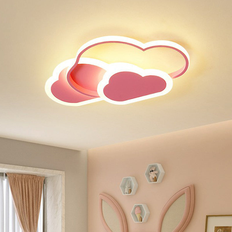 Metallic Cloud LED Flush Mount Lighting Nordic Style Flush Mount Ceiling Light for Bedroom