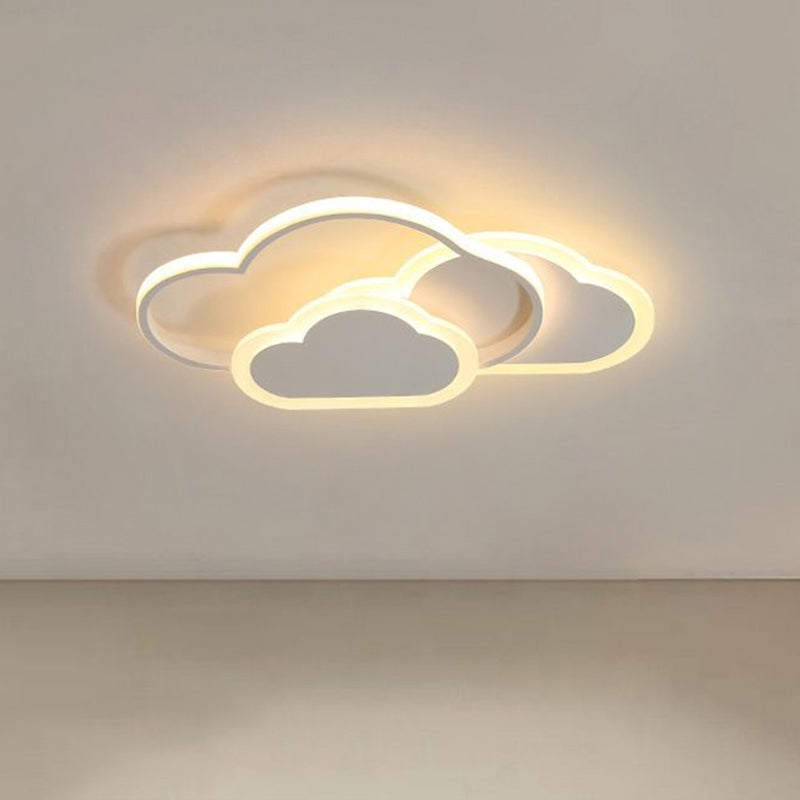 Plafonnier LED en forme de nuage métallique, plafonnier de Style nordique pour chambre à coucher