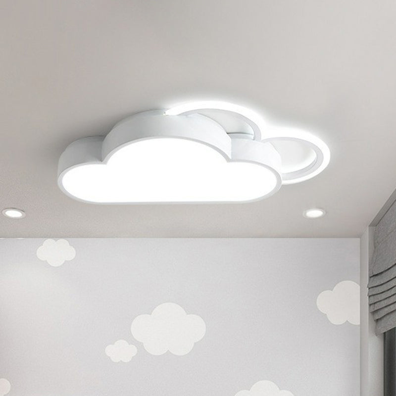Simplistic Cloud Shaped Flush Mount Lighting Acrylic Bedroom LED Flush Mount Fixture