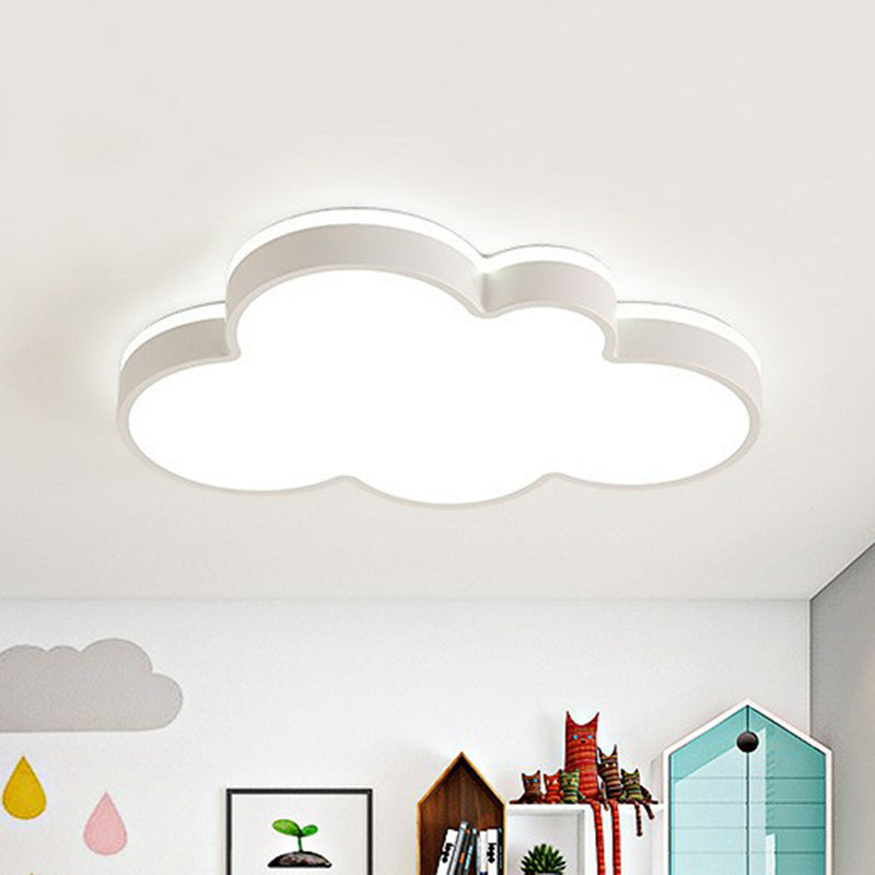 Acrylic Cloud Flush Ceiling Light Simplicity LED Flush Mount Lighting Fixture for Kids Bedroom