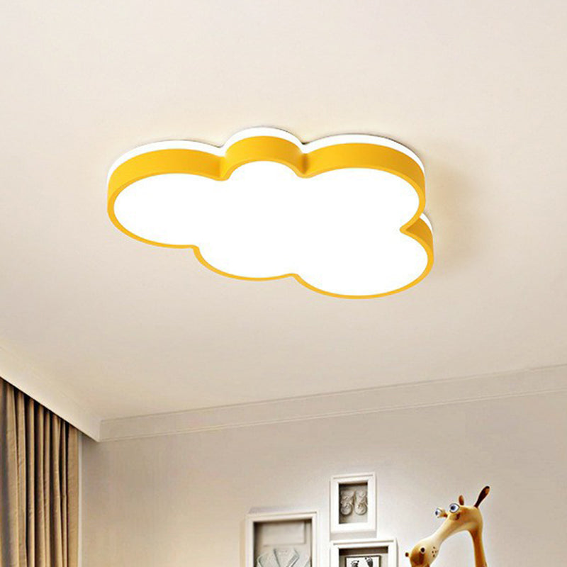 Acrylic Cloud Flush Ceiling Light Simplicity LED Flush Mount Lighting Fixture for Kids Bedroom