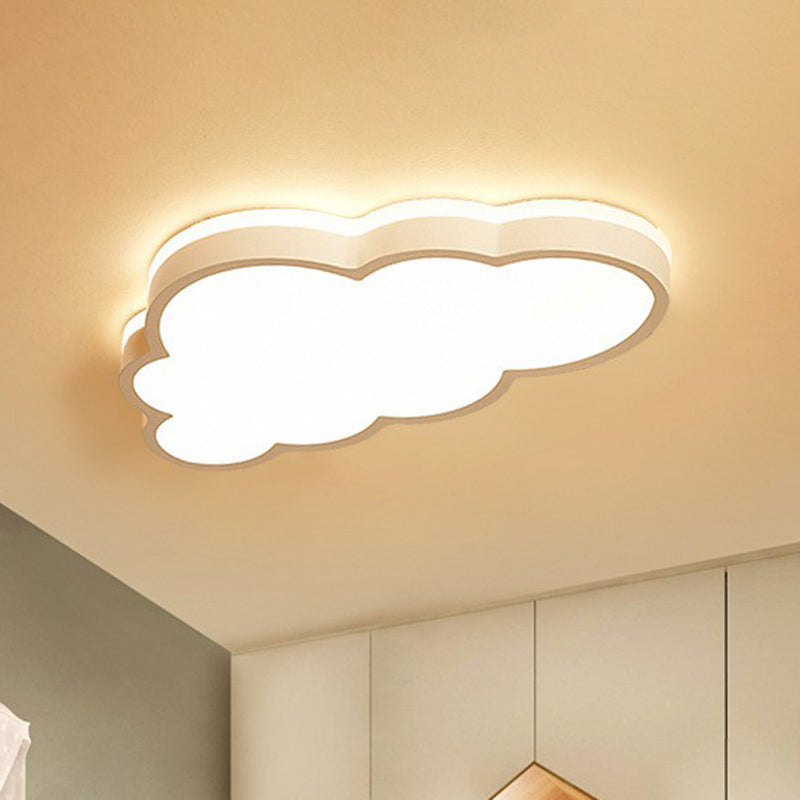 Cloud Shaped Kids Bedroom LED Flush Mount Lighting Acrylic Nordic Style Flush Mount Ceiling Light