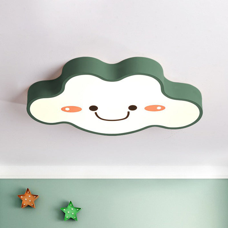 Plafonnier LED en acrylique givré pour chambre à coucher, nuage souriant, luminaire décoratif d'intérieur pour enfants