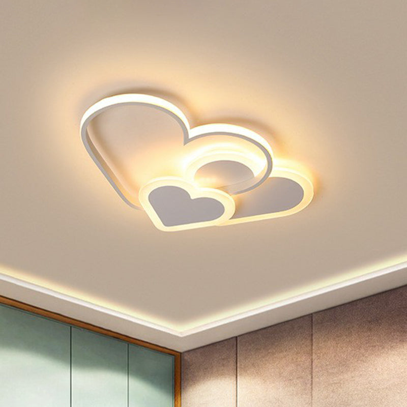 Cuore Forgiato Kindergarten Flush Light Acrilico Macaron LED Flush Soffione Luce Fissaggio