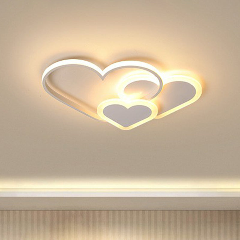Cuore Forgiato Kindergarten Flush Light Acrilico Macaron LED Flush Soffione Luce Fissaggio