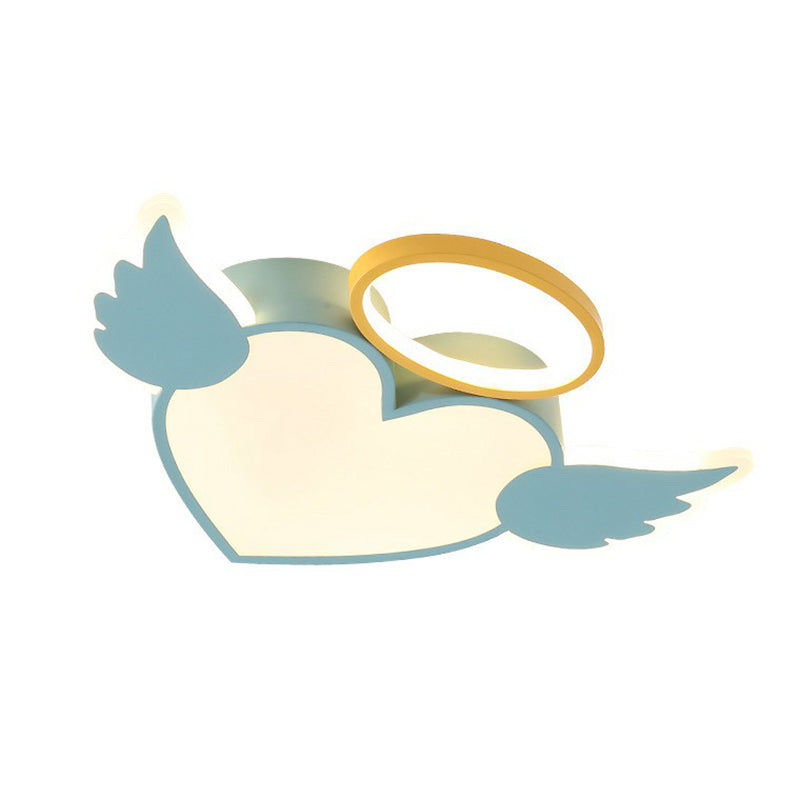 Heart Angel LED encastré acrylique minimaliste enfants chambre à coucher encastré plafonnier