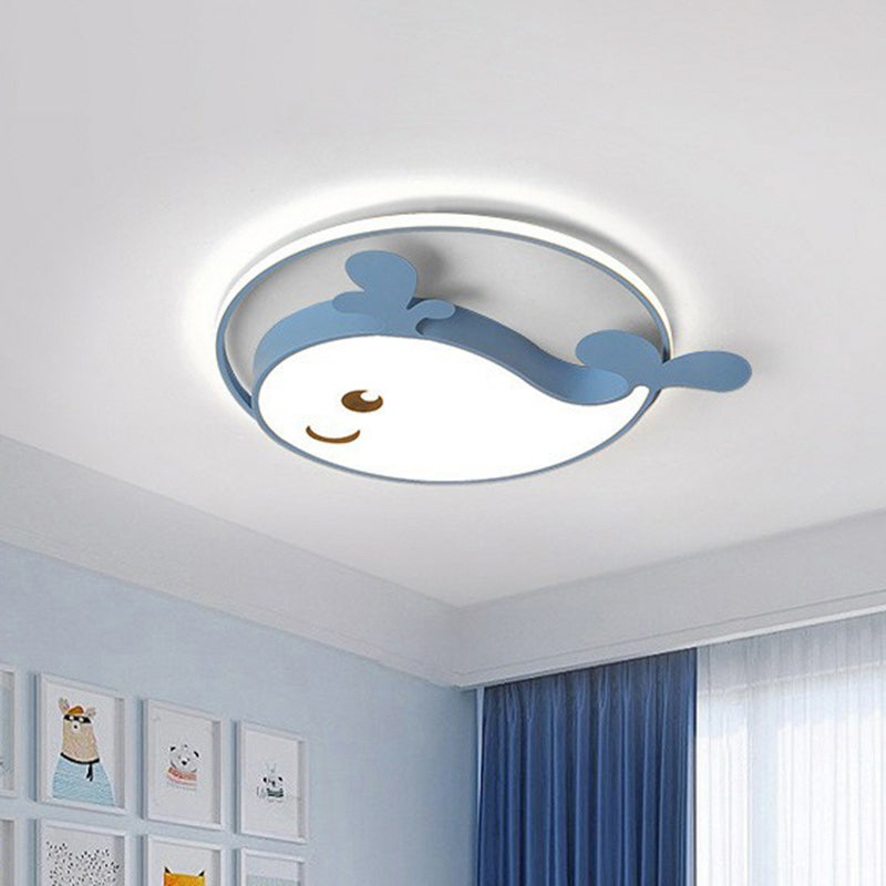 Metallic Dolphin Led Flush Massimale Light Simplicity LED Flush Mount Lighting Fixture per Ragazzi Bedroom
