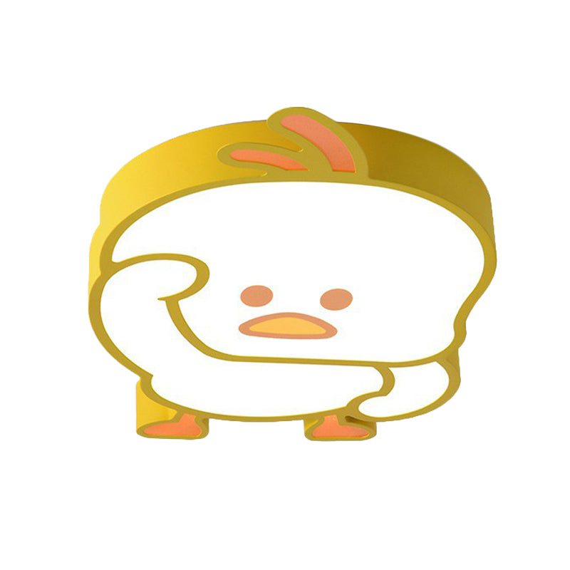 Lampada da soffitto metallica per montaggio a incasso a LED con montaggio a incasso Yellow Duck per la scuola materna