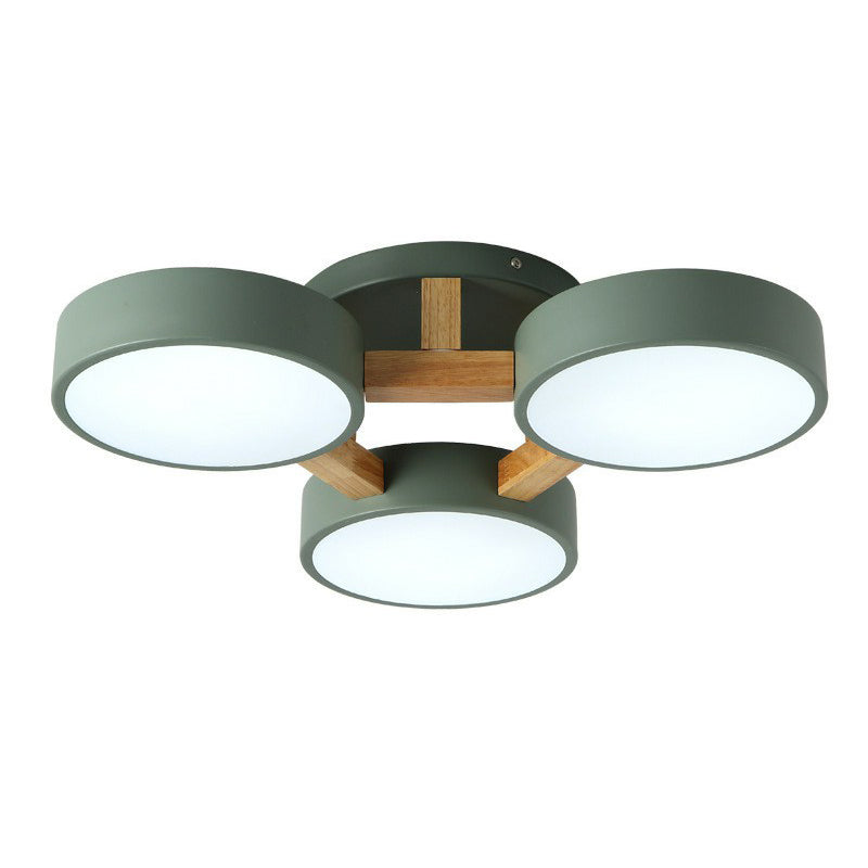 Acrylic Circular Shade Flush Mount Light Nordic Style Semi Flush Ceiling Light for Living Room