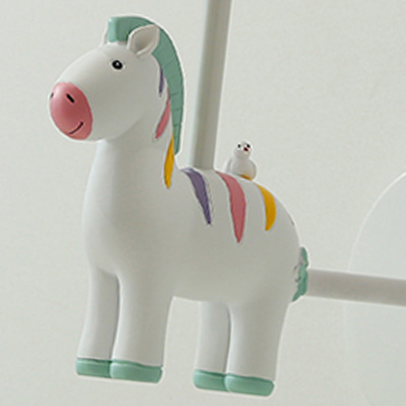 Resin Zebra Wall Lamp Kids Style Single Wall Light Fixture with Empire Shade for Nursery