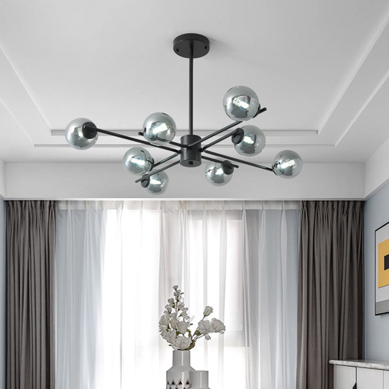Sputnik Semi Flush Mount Postmodern Silver Verre 6/8/10 LICTES BLANC SALON LA PLACE FUSHER