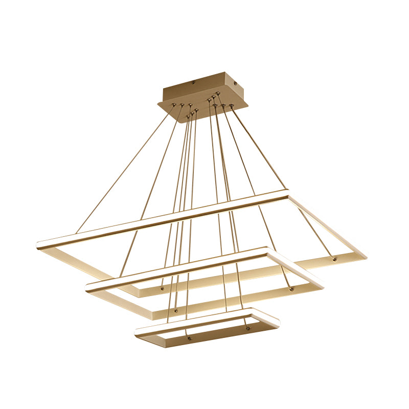 Lumo rettangolare a livello rettangolare Light Acrilic Acrilico a 3 luci a LED Black Light Aitura in luce bianca/calda