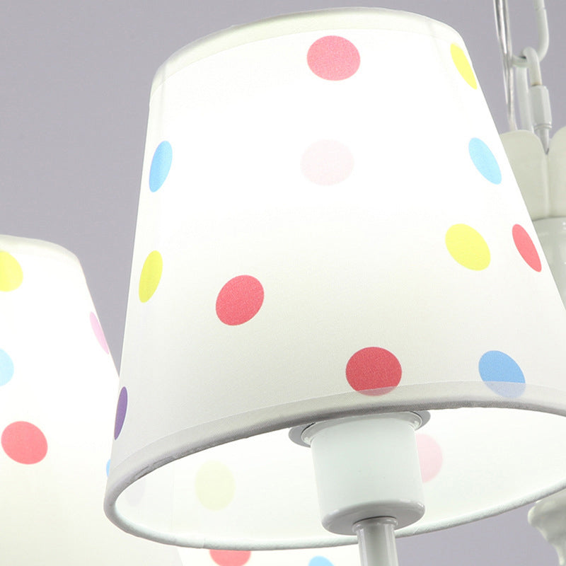 Zebra Bedroom Chandelier Pendant Light Resin Childrens Hanging Light with Patterned Fabric Shade