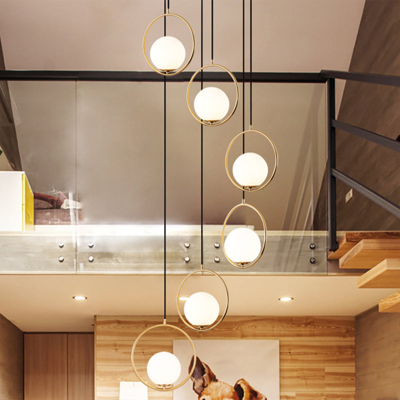 Lampada a soffitto a soffitto a soffitto a soffitto a soffitto contemporaneo con anello di alone in nero