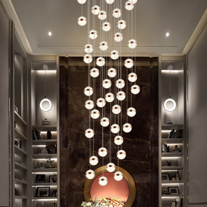 Sospensione in oro in oro in oro a LED a sfera a sfera LED a LED a LED a più soffitto