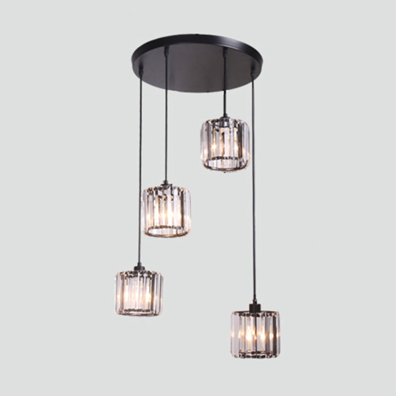 Geometrischer Schattenstreppenhänke Lichtglas zeitgenössischer Multi -Licht -Anhänger