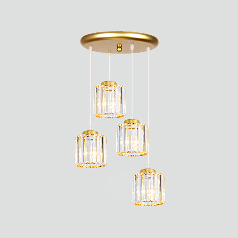 Geometrischer Schattenstreppenhänke Lichtglas zeitgenössischer Multi -Licht -Anhänger