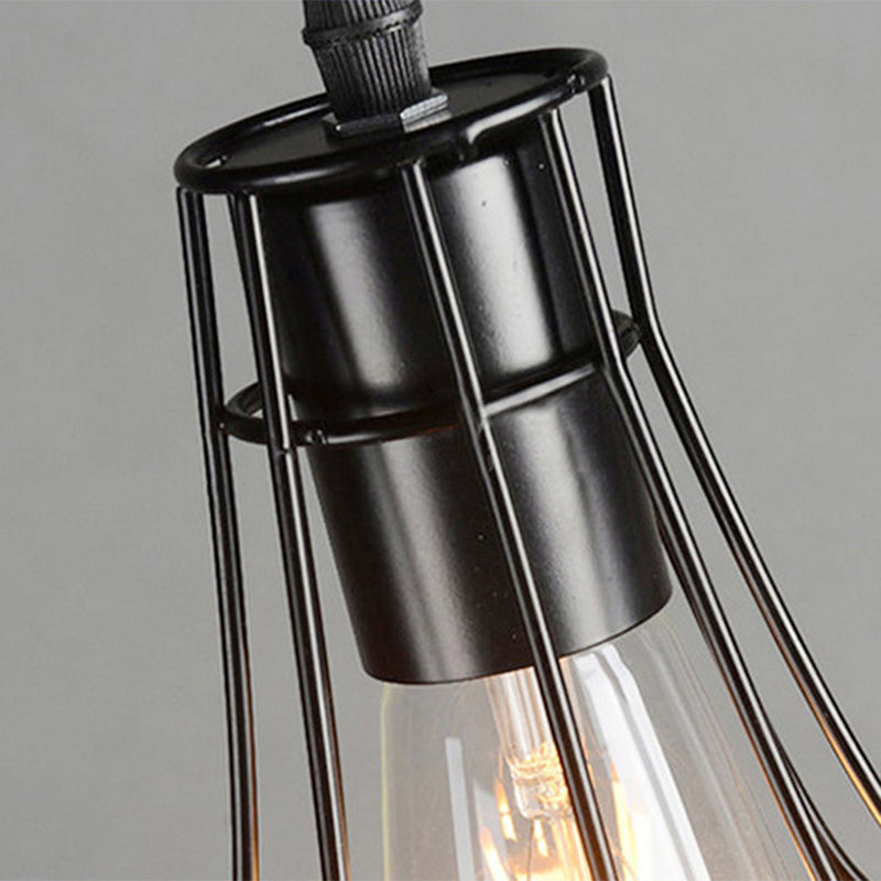 Granata gabbia a più soffitto luce minimalista minimalica 5 lampadine scale Illuminazione sospensione