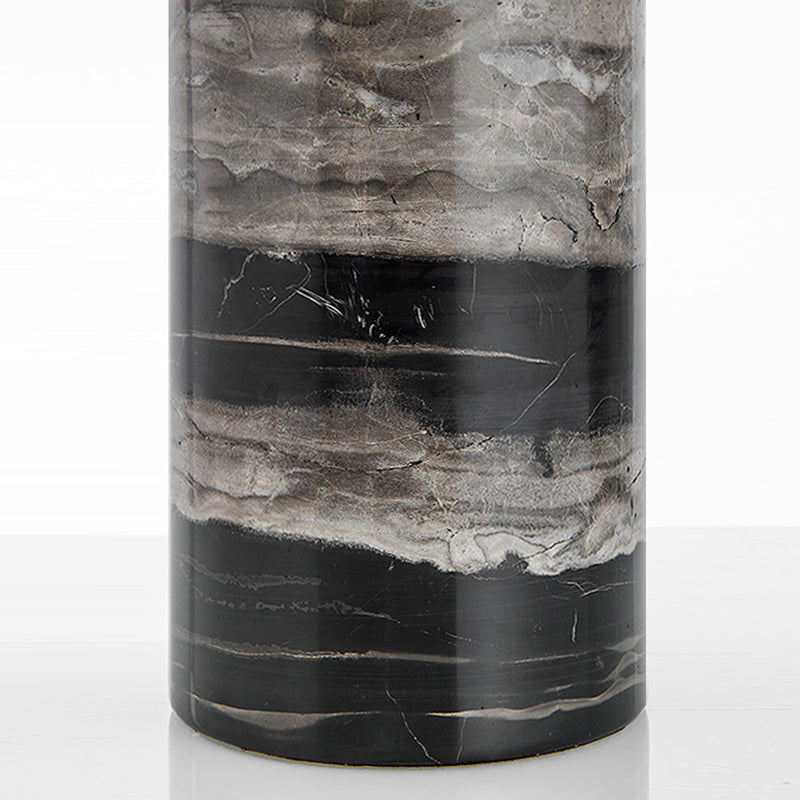 Iluminación de mesa de batería simplicidad tela 1 lámpara de noche de sala de estar con base de mármol en blanco