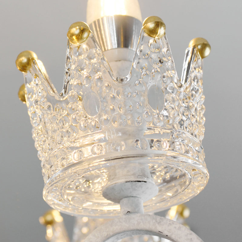 Candelabra Metall Deckenbeleuchtung Vintage Wohnzimmer Kronleuchterleuchte mit Kristallkronendekoration