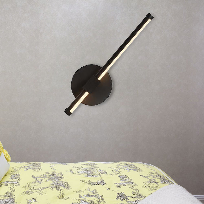 Acrylic Wall Sconce Bar Simple LED Black/White Wall Mounted Lamp with Rotatable Design in Warm/White Light