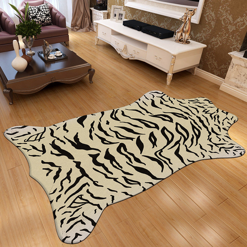 Irregular Shape Animal Skin Rug Multi-Color Nordic Area Rug Polyster Non-Slip Machine Washable Carpet for Living Room