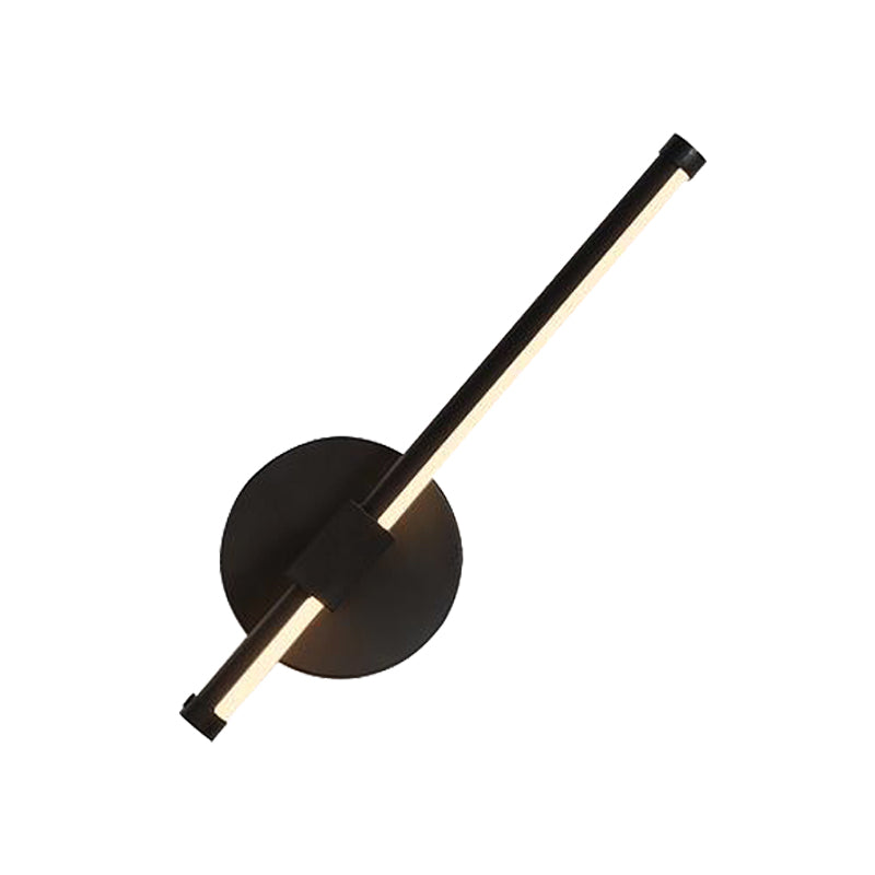 Acrylic Wall Sconce Bar Simple LED Black/White Wall Mounted Lamp with Rotatable Design in Warm/White Light