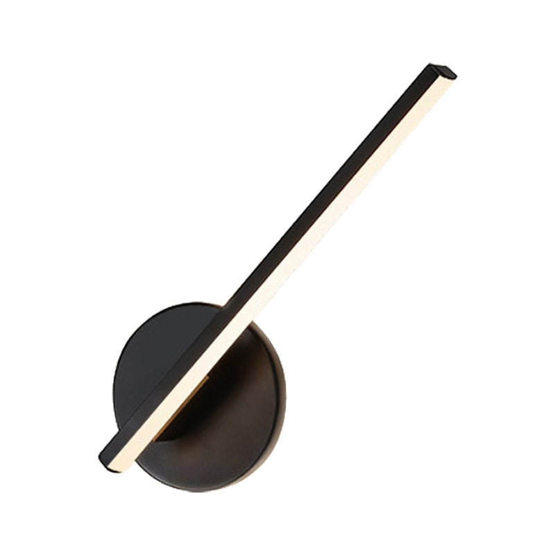 Schwarz/weiße lineare Leuchtenlicht minimaler Acryl -LED -Wandlampe für Schlafzimmer in warmem/weißem Licht