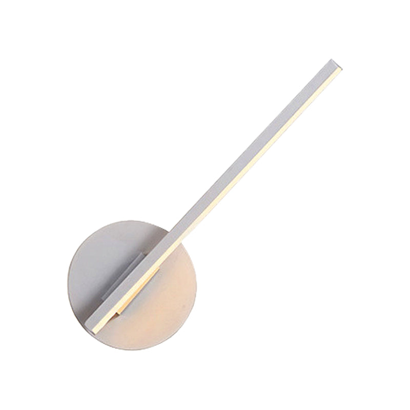 Schwarz/weiße lineare Leuchtenlicht minimaler Acryl -LED -Wandlampe für Schlafzimmer in warmem/weißem Licht