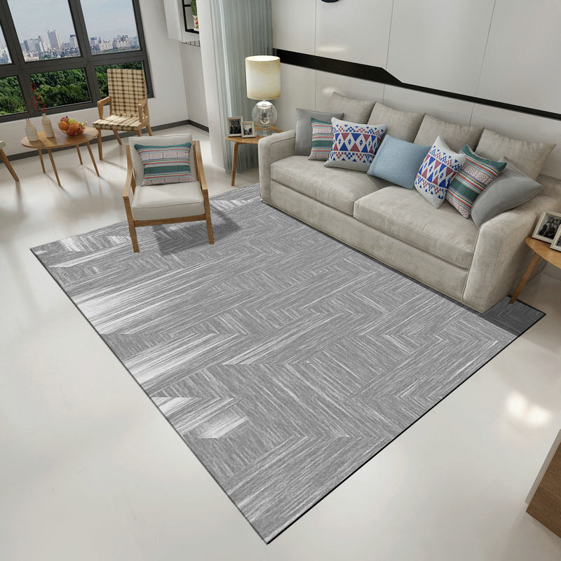 Minimalistic Geometric Rug Multi Colored Synthetics Carpet Stain Resistant Pet Friendly Anti-Slip Backing Rug for Living Room