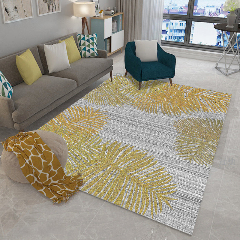 Minimalistic Geometric Rug Multi Colored Synthetics Carpet Stain Resistant Pet Friendly Anti-Slip Backing Rug for Living Room