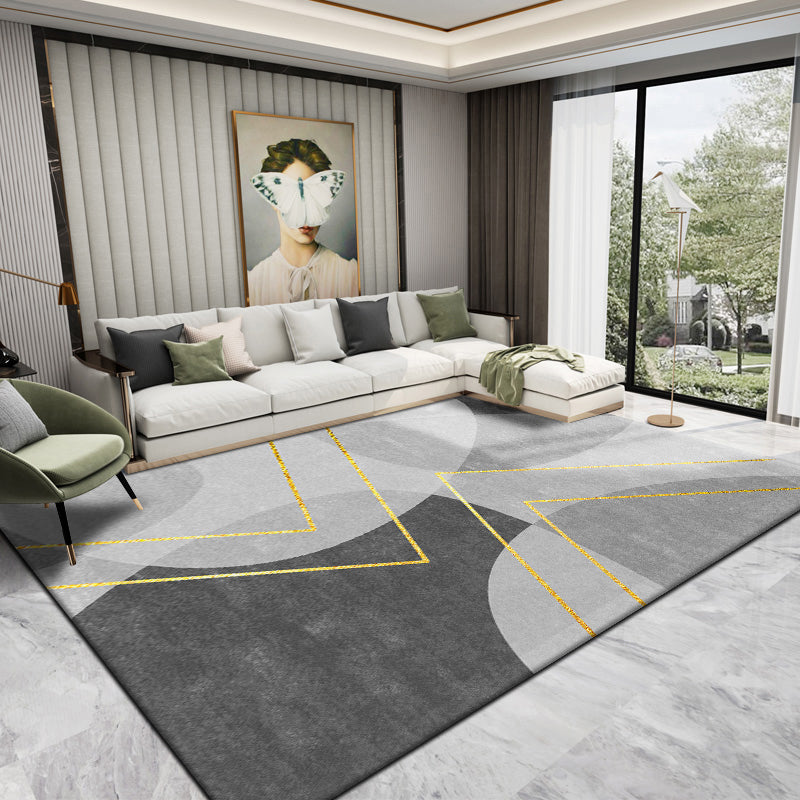 Alfombra geométrica multicolor polipropileno simplicidad alfombra resistente estancamiento alfombra lavable antideslizante para una gran habitación