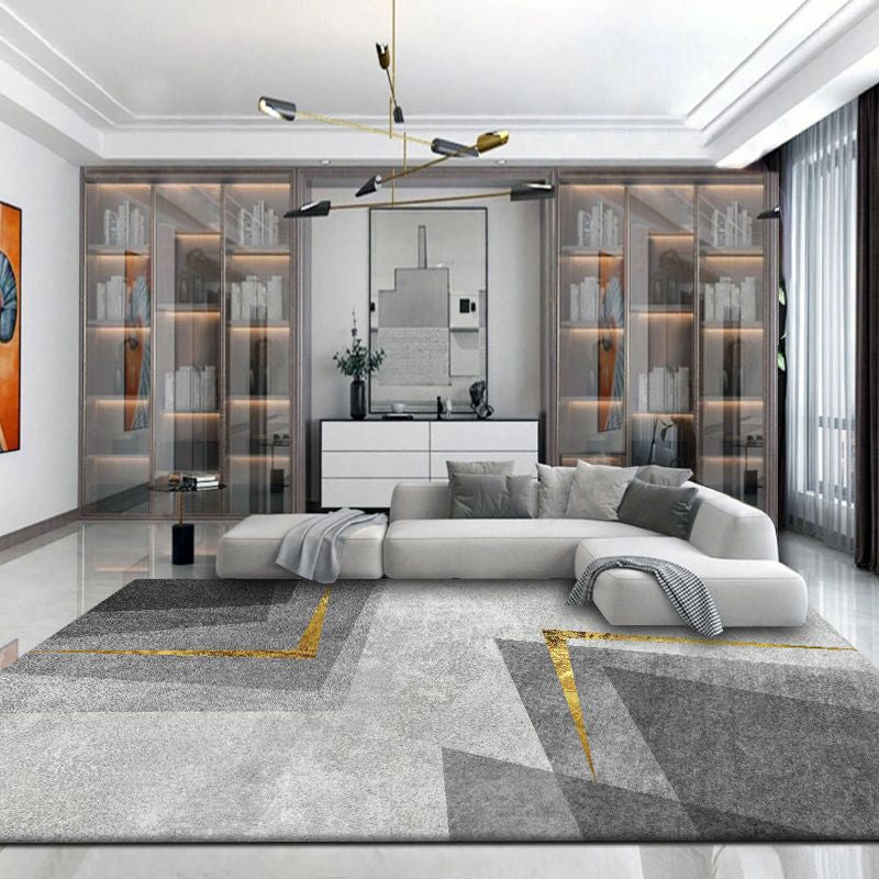 Alfombra geométrica multicolor polipropileno simplicidad alfombra resistente estancamiento alfombra lavable antideslizante para una gran habitación