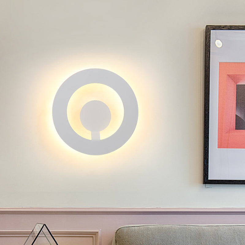 Black/White Super Thin Wall Sconce Light Modern Acrylic Living Room Wall Lighting Fixture, Warm/White Light