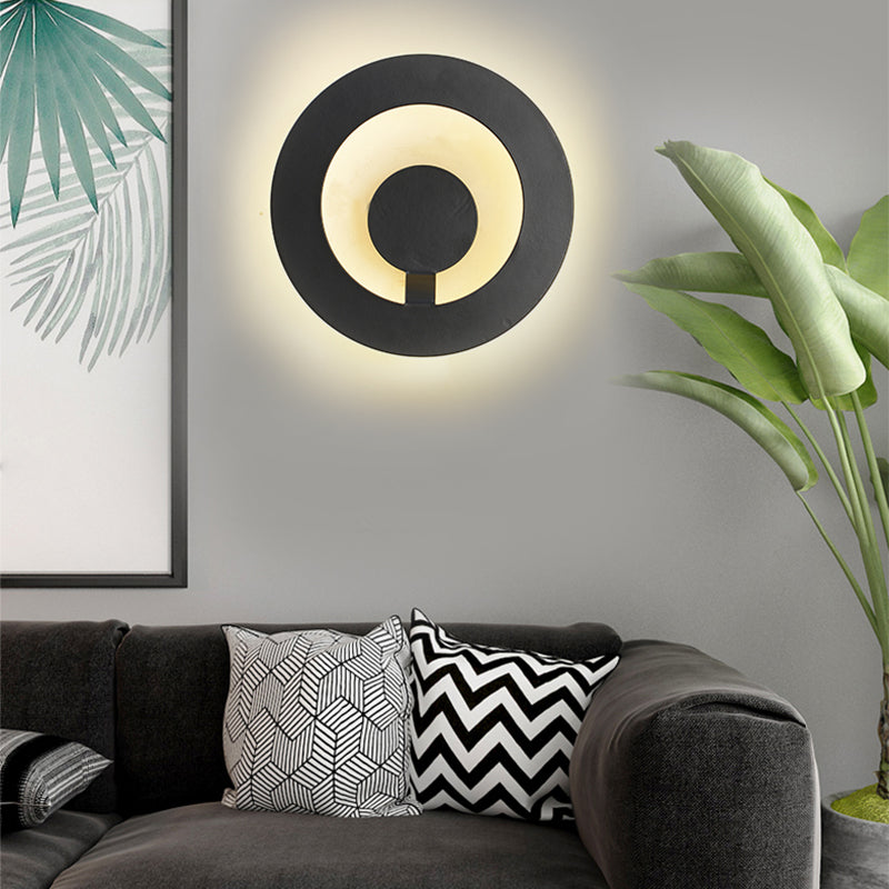 Zwart/wit super dunne muur SCONCE LICHT Moderne acryl woonkamer muurverlichting, warm/wit licht