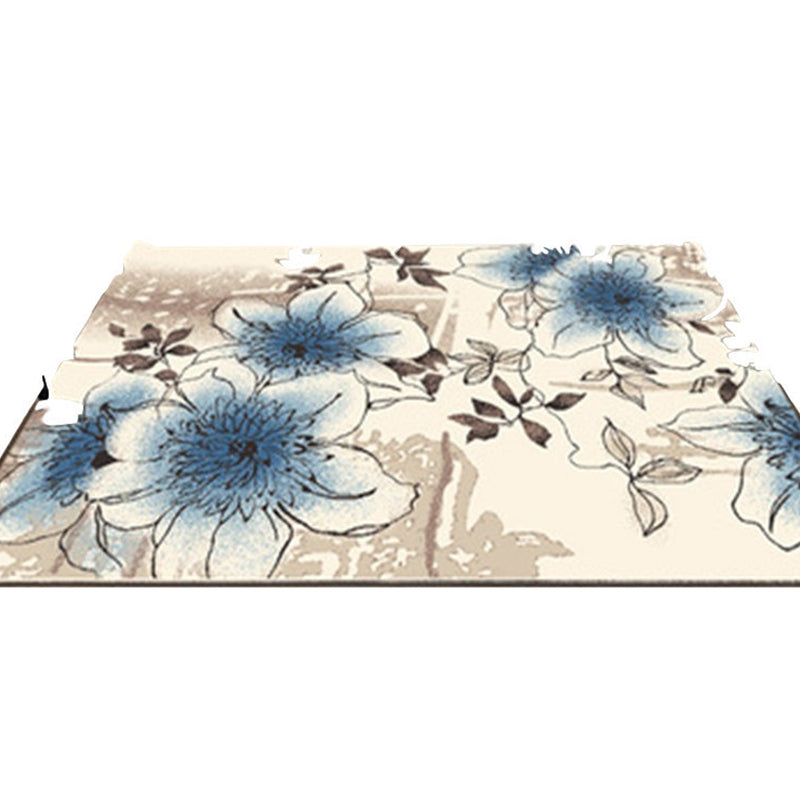 Environmental Modern Area Rug Multi Colored Geometrical Rug Pet Friendly Non-Slip Machine Washable Rug for Home