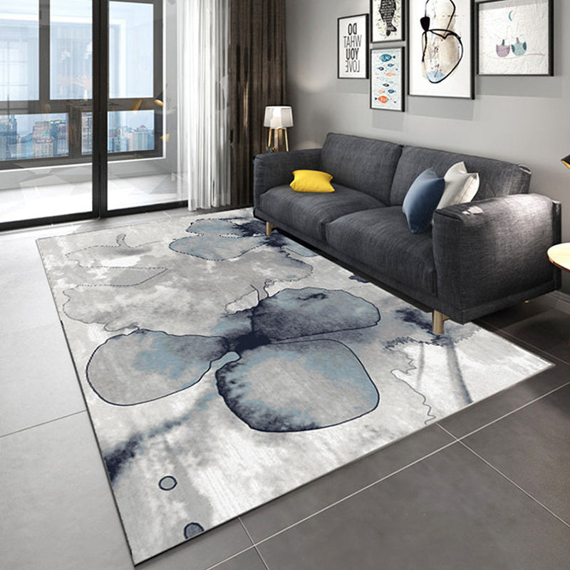 Nordic Hotel Area Rug Multi Colored Geometric Indoor Rug Synthetics Anti-Slip Stain Resistant Washable Rug