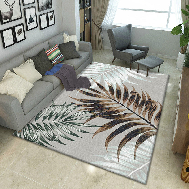 Multicolor Geometrical Color Block Rug Polyester Nordic Rug Pet Friendly Anti-Slip Washable Rug for Great Room