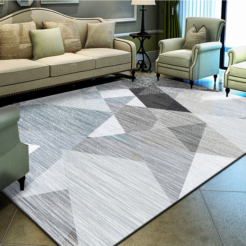 Unique Geometrical Print Rug Multi Color Modern Carpet Synthetics Stain Resistant Washable Non-Slip Backing Rug for Home