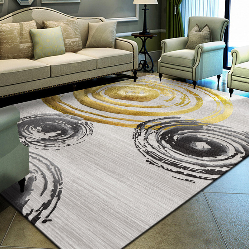 Unique Geometrical Print Rug Multi Color Modern Carpet Synthetics Stain Resistant Washable Non-Slip Backing Rug for Home