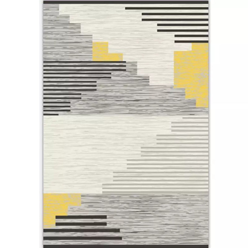 Nordic Drawing Room Rug Multi Colored Patterned Carpet Polypropylene Machine Washable Anti-Slip Backing Pet Friendly Rug