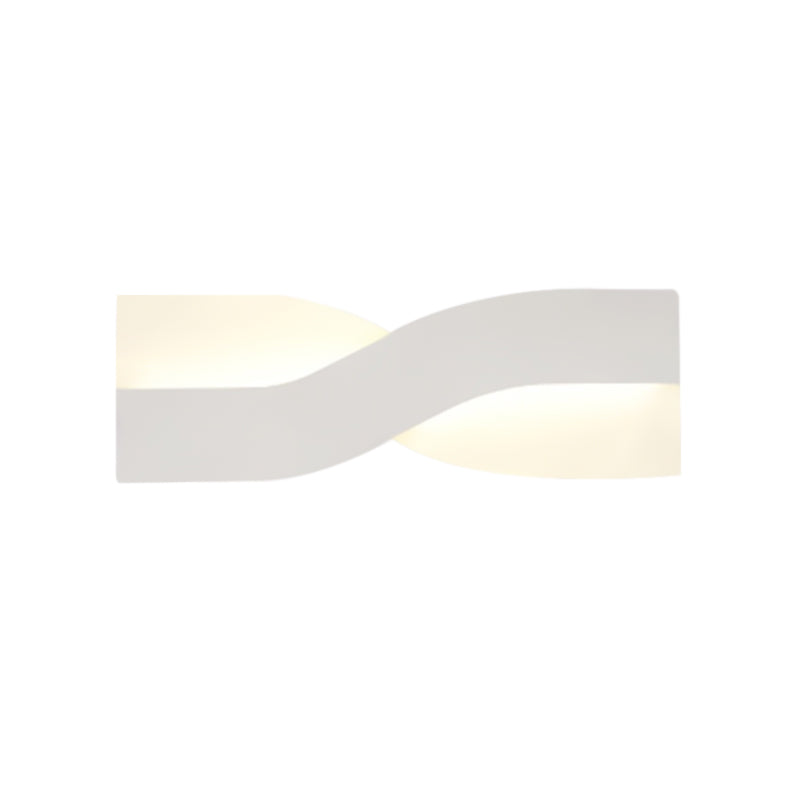 Warm/White-Light Twisted Sconce Light Simple LED Acrylic Wall Mounted Light Fixture in Gold