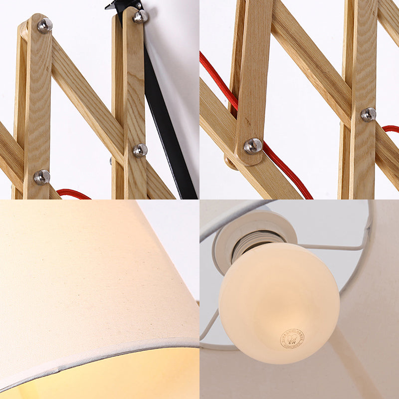 1 tissu de cylindre léger lampe murale ombragée Blanc de salon de salon