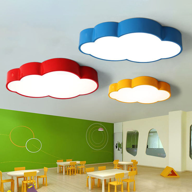 Acrylic Cloud Shade Flush Light Minimalist LED Flush Ceiling Light Fixture for Nursery