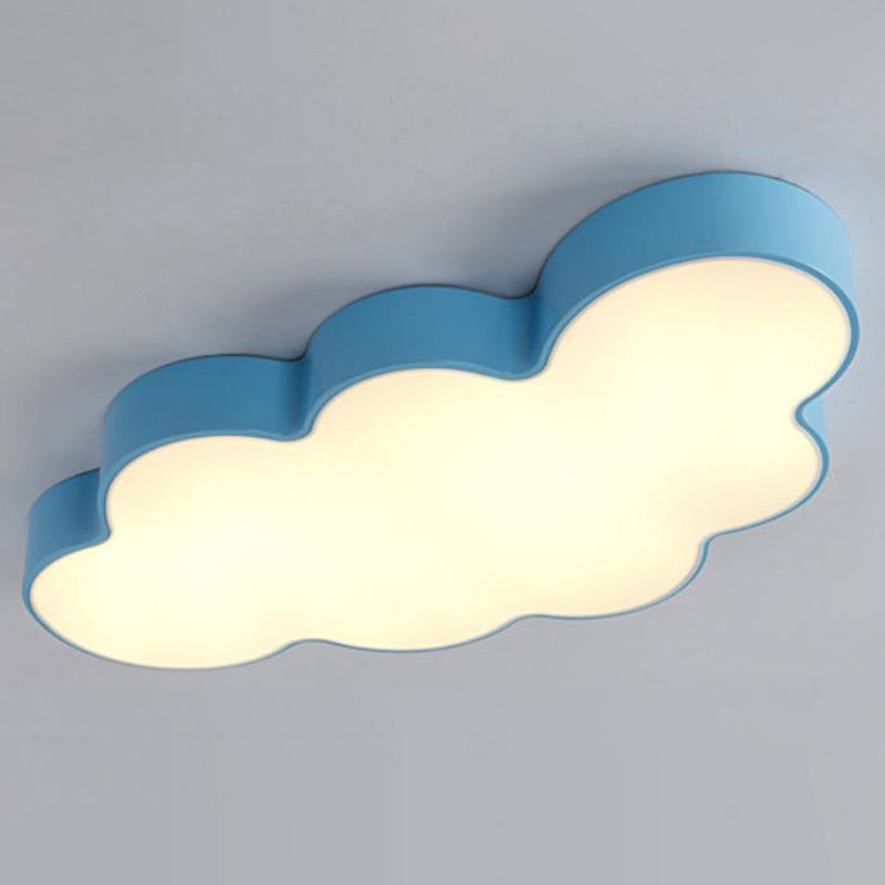 Cloud Kindergarten Flush Mount Lighting Metallic Kids Style LED-Unterputz-Halterung mit Acryl-Farbton