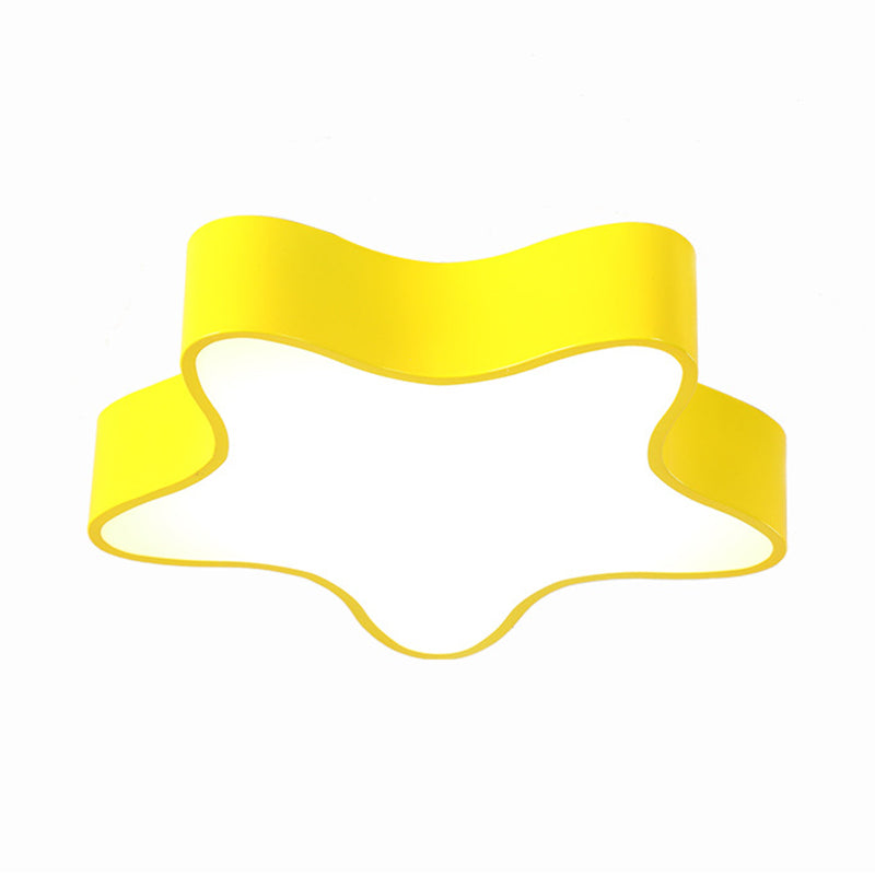 Starfish Shaped Flush Ceiling Light Cartoon Acrylic Kindergarten LED Flush Mount Lighting Fixture
