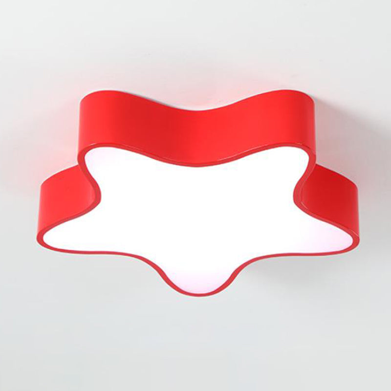 Starfish Shaped Flush Ceiling Light Cartoon Acrylic Kindergarten LED Flush Mount Lighting Fixture