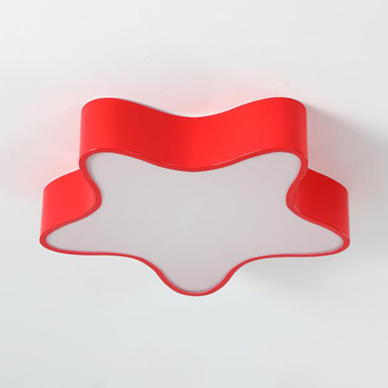 Starfish Shaped Flush Ceiling Light Cartoon Acrylic Kindergarten LED Flush Mount Lighting Fixture