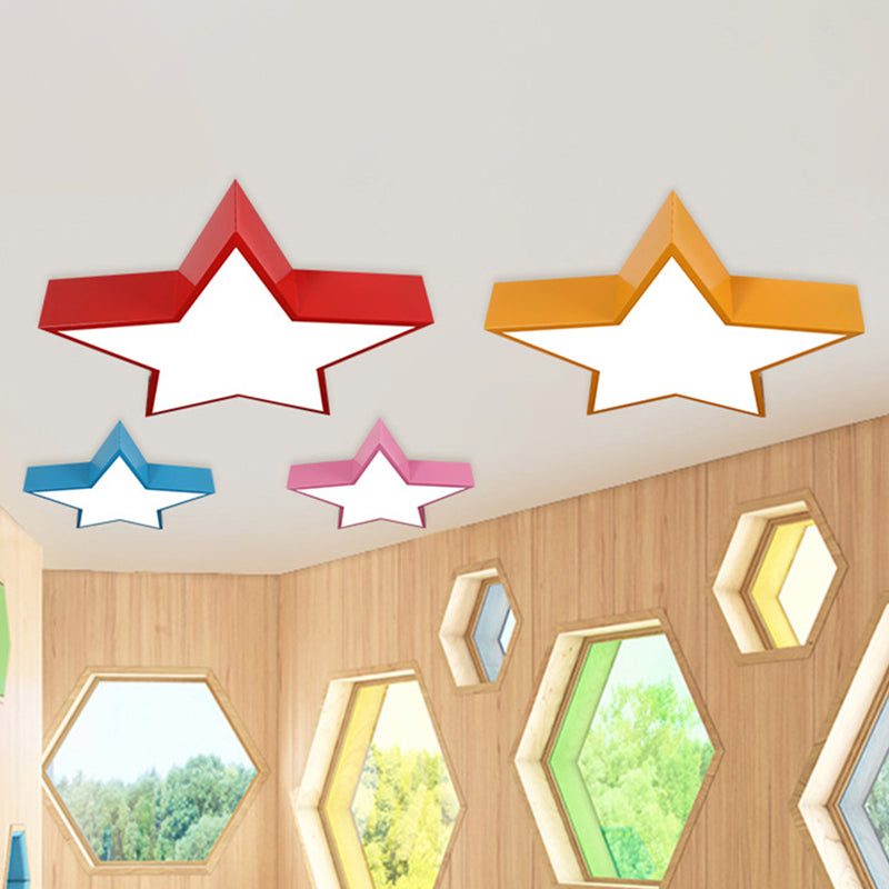 Metallic Star Flush Light Minimalistische LED-plafondlamp met acrylkap voor kinderkamer